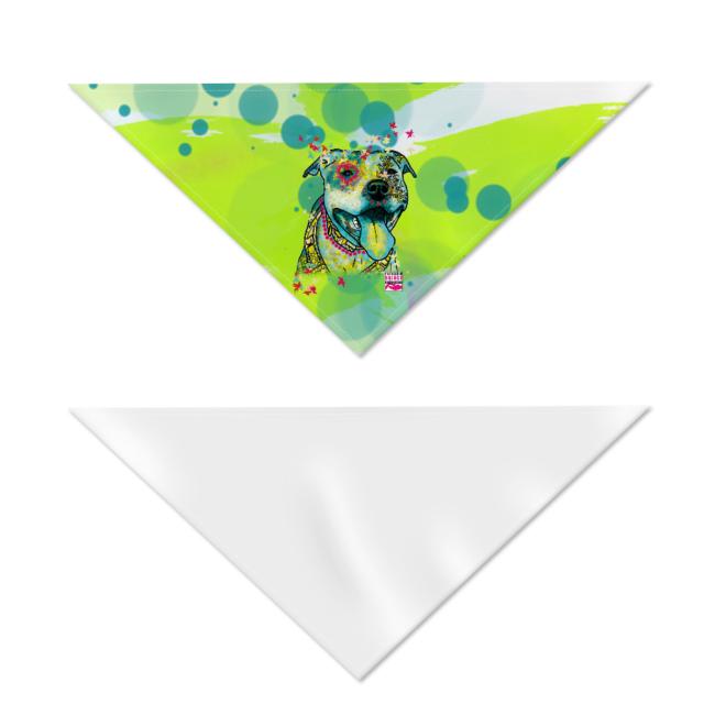 Preview: Hunde-Bandana Pablo - Popart Hundedesign, 100 % Polyester, 70x30 cm, verstellbar, waschbar